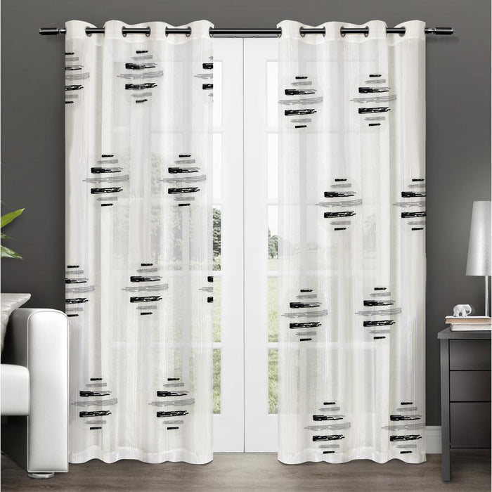 Wexford Grommet Pair of White Panels - 54x95