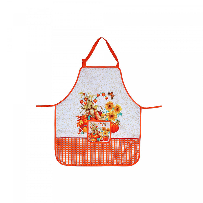 Apron With Pocket Happy Harvest - Set of 2 Kitchen Linen