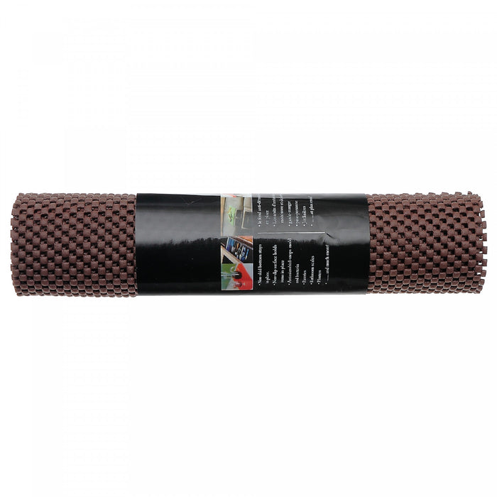 Anti Slip Pvc Mat Chocolate 12\" x 59\" - Set of 6 Kitchen Storage