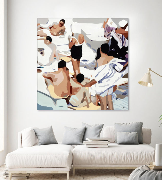 \"Tammy & Greg's Pool Party\" Giant Art 72x72 Wall Art