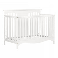 Savannah Baby Crib 4 Heights With Toddler Rail - Pure White 