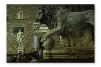 Palazzo Vecchio  The Piazza Della Signoria 24x36 Wall Art Fabric Panel Without Frame