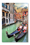 Beautiful Romantic Venetian Scenery 28x42 Wall Art Fabric Panel Without Frame