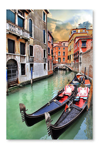 Beautiful Romantic Venetian Scenery 28x42 Wall Art Fabric Panel Without Frame