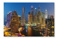 A View Of Dubai Marina 16x24 Wall Art Frame And Fabric Panel
