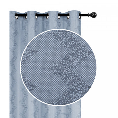 Jacquard Panel Chevron Blue 84" - Set of 2 Drapes and Blinds|Rideau de 84 po bleu en jacquard à motif de chevron - ensemble de 2