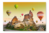 Hot Air Balloons In Cappadocia 24x36 Wall Art Frame And Fabric Panel