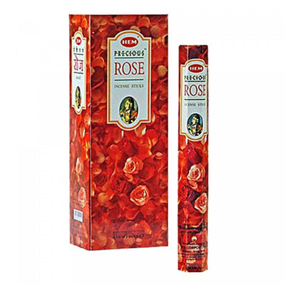 Hem Incense 20 Stick Rose - Set of 6 Incense Sticks|20 bâtons d’encens Hem à arôme de rose - ensemble de 6 paquets de bâtons d’encens