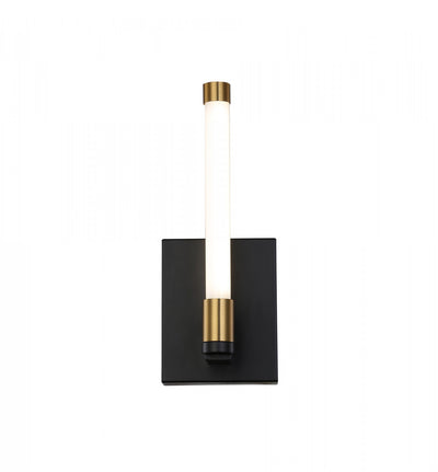 Infiniti Matte Black & Brass 1-Light Integrated LED Sconce