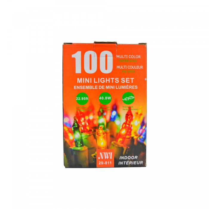 100 Lt Indoor Mini Light Set Multi Bulbs - Set of 2 Christmas Lights