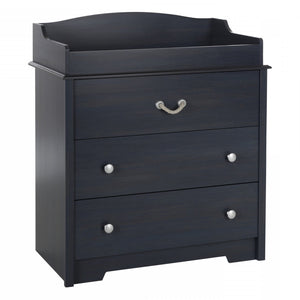 Aviron Narrow Changing Table With Drawers - Blueberry