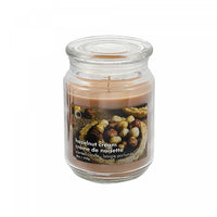 18 Oz Scented Jar with Glass Lid Hazelnut Cream - Set of 2 Candle