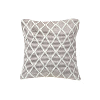 Ribbed Diamond Cushion Taupe - Set of 2