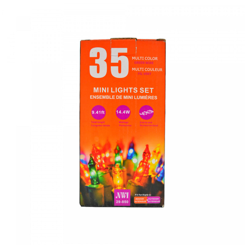 35 Lt Indoor/outdoor Mini Light Set Multi Bulbs - Set of 2 Christma ...