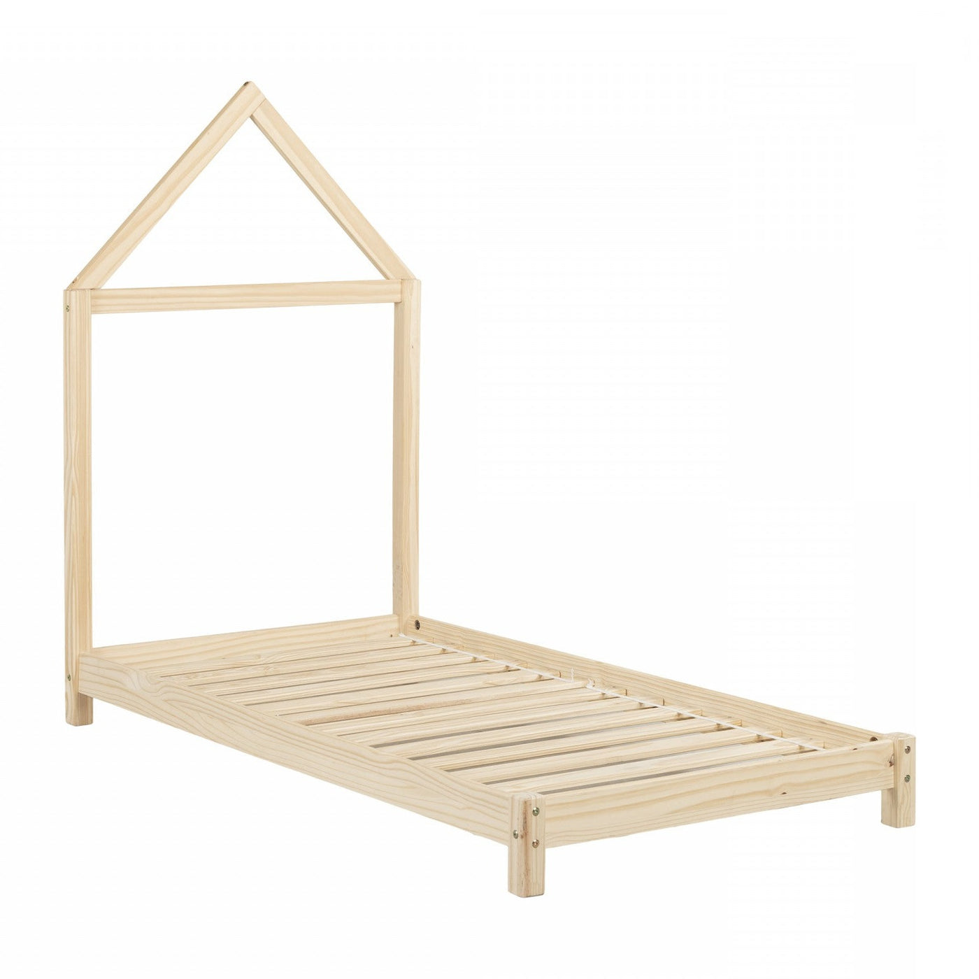 Sweedi Twin Bed with House Frame Headboard Natural The Brick