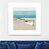 "Lined Up" Matted and Framed White 30x30 Wall Art