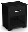 Fusion 1-Drawer Nightstand - Pure Black