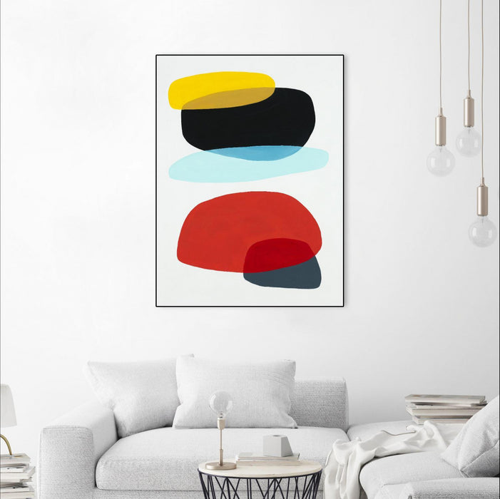 \"Joy And Pop Ii\" Canvas Framed Black 24x32 Wall Art