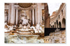 Collage Of Trevi Fountain 24x36 Wall Art Frame And Fabric Panel