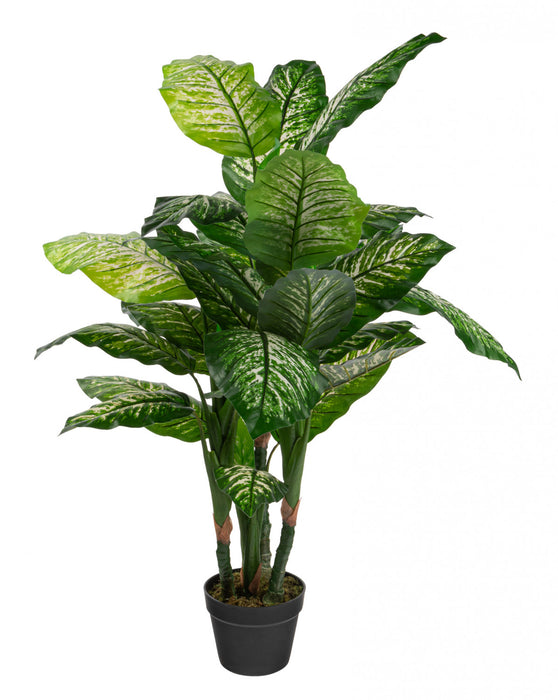 Artificial 47\" Dieffenbachia In Black Pot