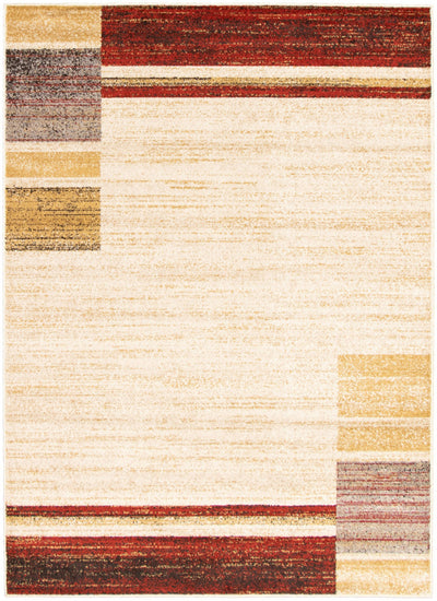 Aya Ivory-Red Area Rug - 3'11" x 5'7"