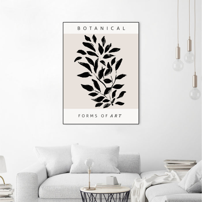 \"Forms Of Art\" Canvas Framed Black 18x24 Wall Art
