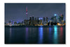 Toronto City At Night 16x24 Wall Art Frame And Fabric Panel