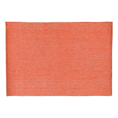 Chambray Ribbed Placemat Orange - Set of 12|Napperon orange en chambray côtelé - ensemble de 12