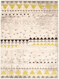 Raja Ivory-Green Area Rug - 3'11