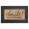 Rubber & Coir Smile You're on Camera Floormat
