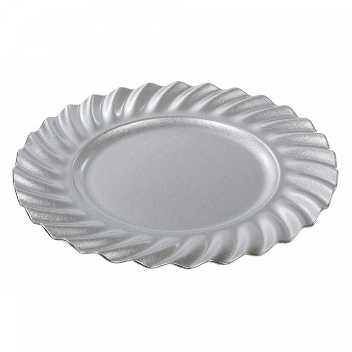 Charger Plate Wavy Silver 13\" - Set of 6 Dinnerware