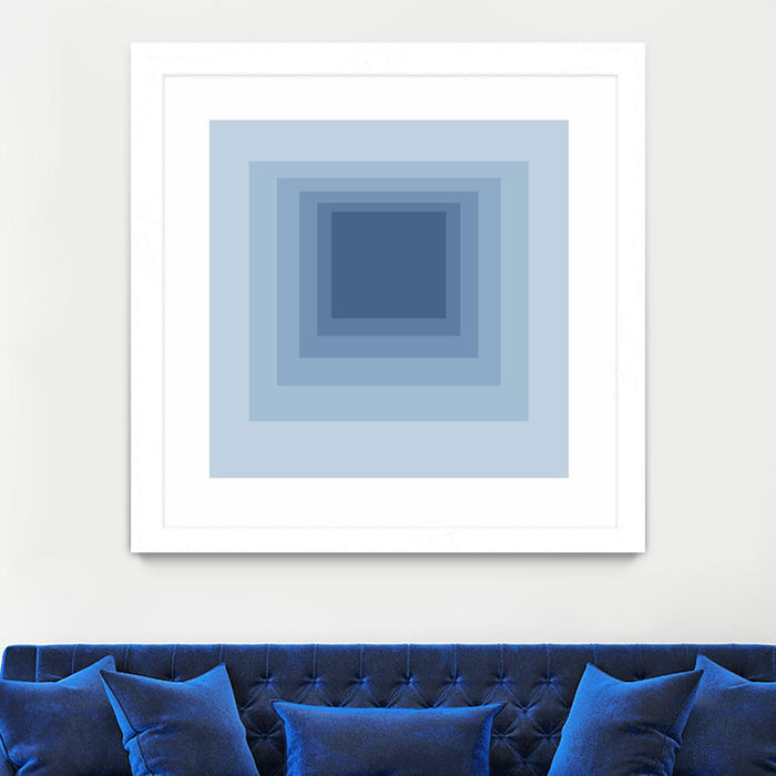 \"After Josef J\" Matted and Framed White 36x36 Wall Art