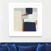 "Bay Bridge V1" Matted and Framed White 36x36 Wall Art
