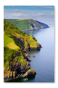 Coast of Great Britain At Lynton North Devon 16x24 Wall Art Fabric Panel Without Frame