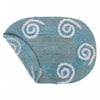 Reversible Cotton Swirly Oval Bathmat 16 x 24 Blue - Set of 2
