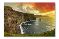 Cliffs Of Moher At Sunset 28x42 Wall Art Frame And Fabric Panel