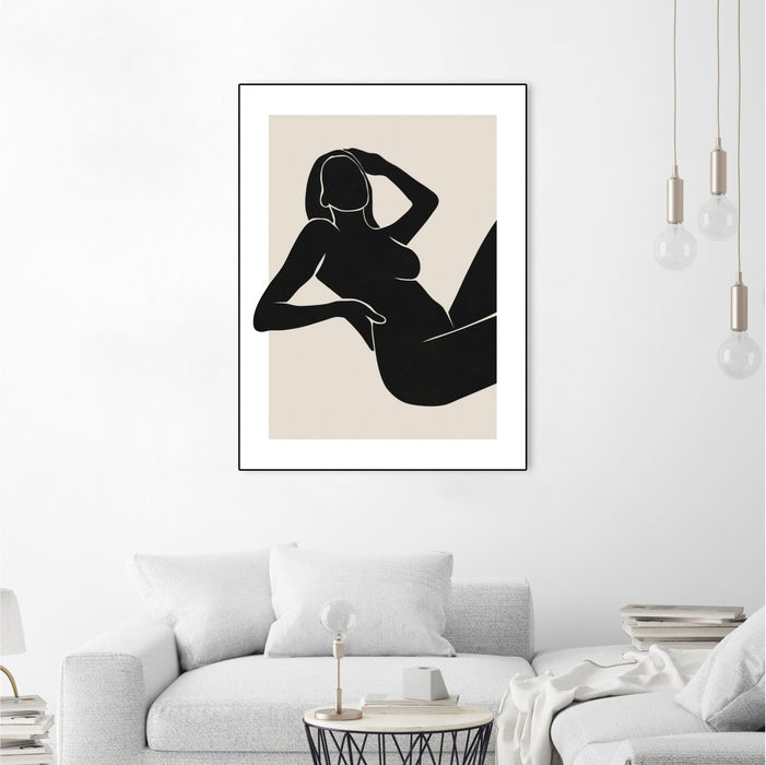 \"Untitled\" Canvas Framed Black 30x40 Wall Art