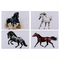Canvas Wall Art Galloping Horses 16 x 24 -Set of 4 Wall Decor