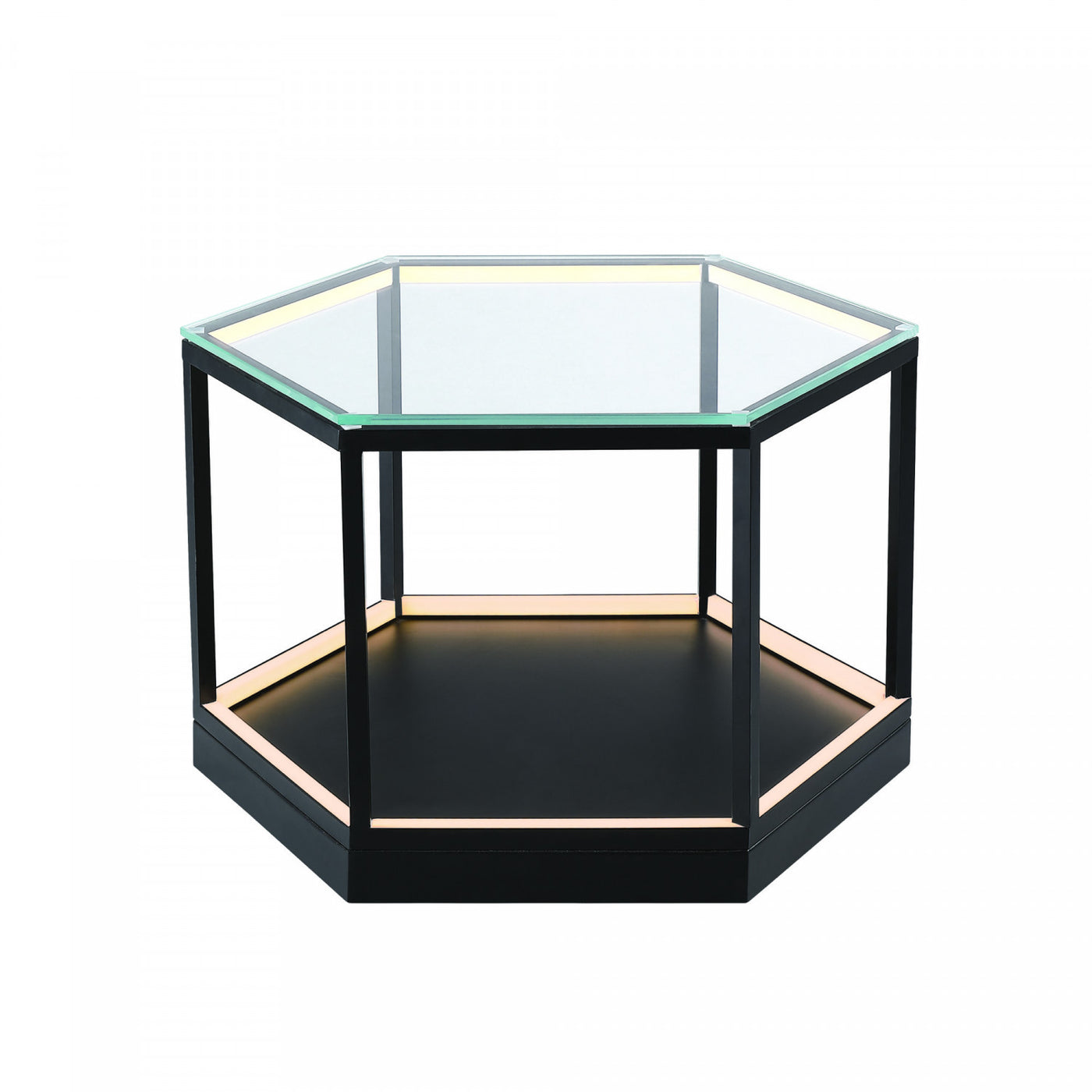 Black hexagon coffee online table