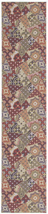Bellezza Red / Green 2'2\" x 10'0\" Area Rug