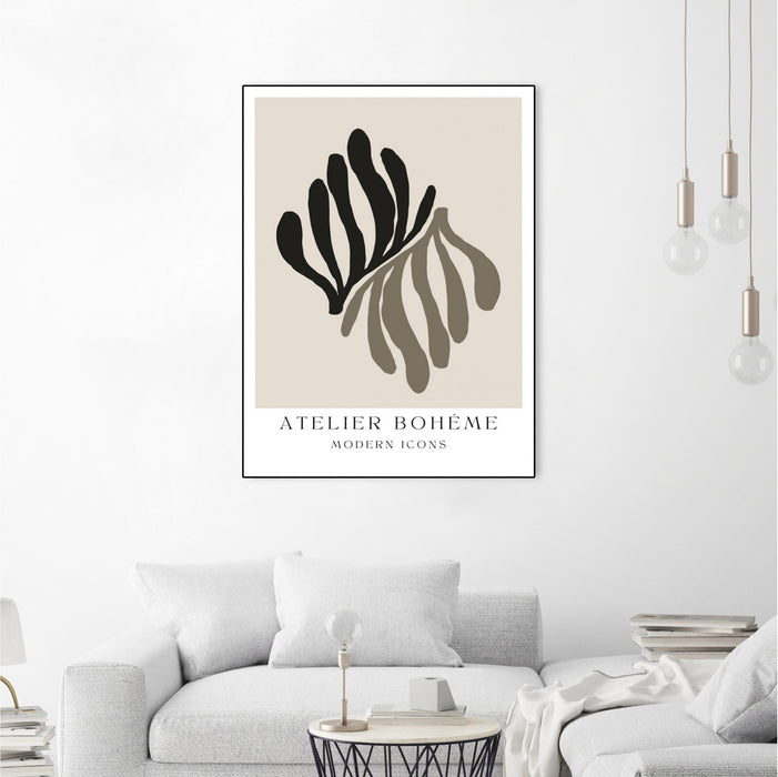 \"Atelier Bohème No.1\" Canvas Framed Black 18x24 Wall Art