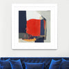 "Orange Crush V6" Matted and Framed White 36x36 Wall Art