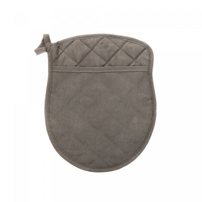 Quilted Potholder with Pocket Grey - Set of 4|Poignée piquée grise avec pochette - ensemble de 4