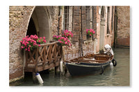 Balcony in Venice, Italy 28x42 Wall Art Fabric Panel Without Frame
