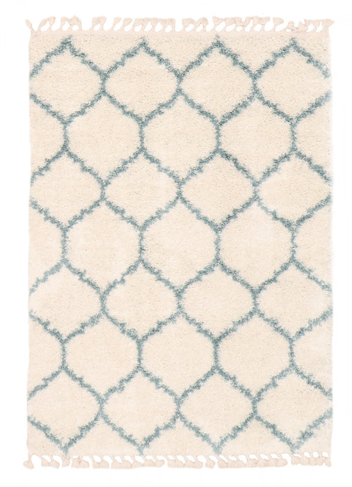 Helma Trellis Cream Shag 5'3\" X 7'3\" Area Rug