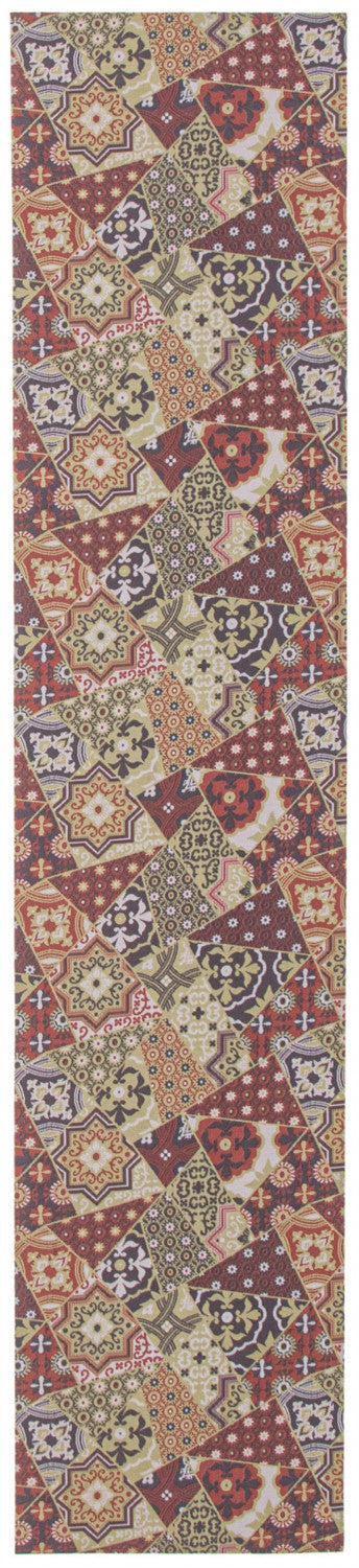Bellezza Red / Green 2'2" x 24'0" Area Rug