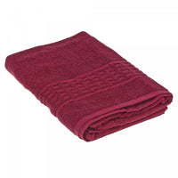 Basketweave Bath Towel 27 x 50 Burgundy - Set of 2 Towels