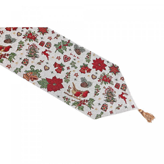 Tapestry Table Runner Holiday Festivities 36\" - Set of 2
