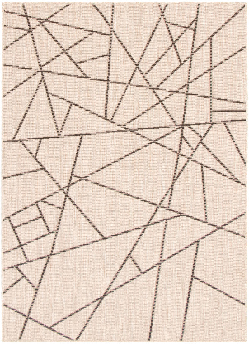 Sadie Abstract Silver-Black Area Rug - 7'10" x 10'2"