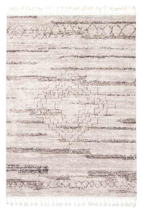 Vera Aztec Ivory/Grey Area Rug - 5'2\" x 7'5\"